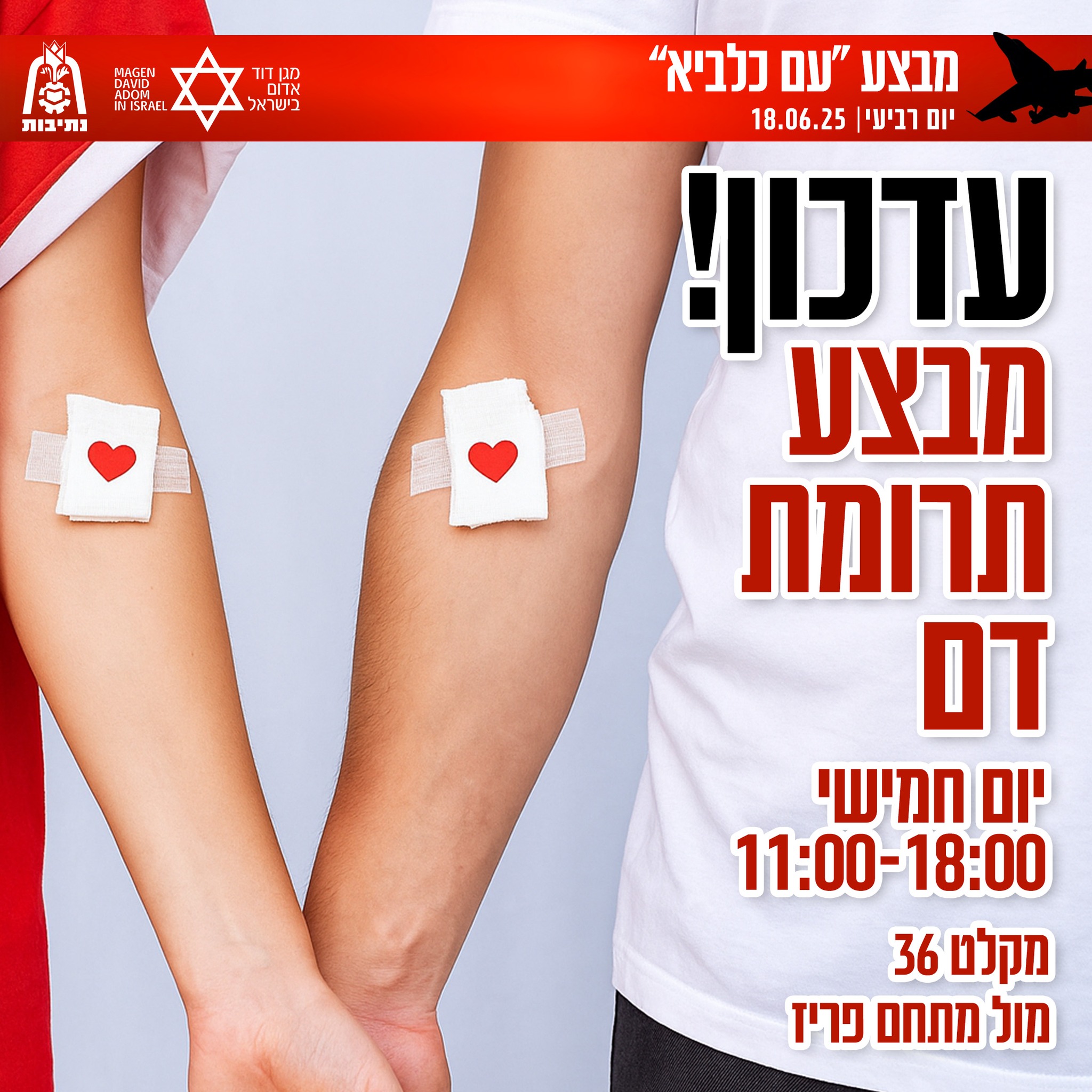 מבצע הצלת חיים בנתיבות התרמת דם בשיתוף מדא ועיריית נתיבות