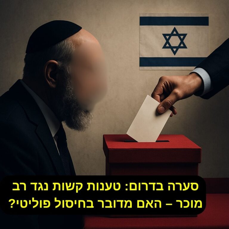 סערה בדרום טענות קשות נגד רב מוכר – האם מדובר בחיסול פוליטי