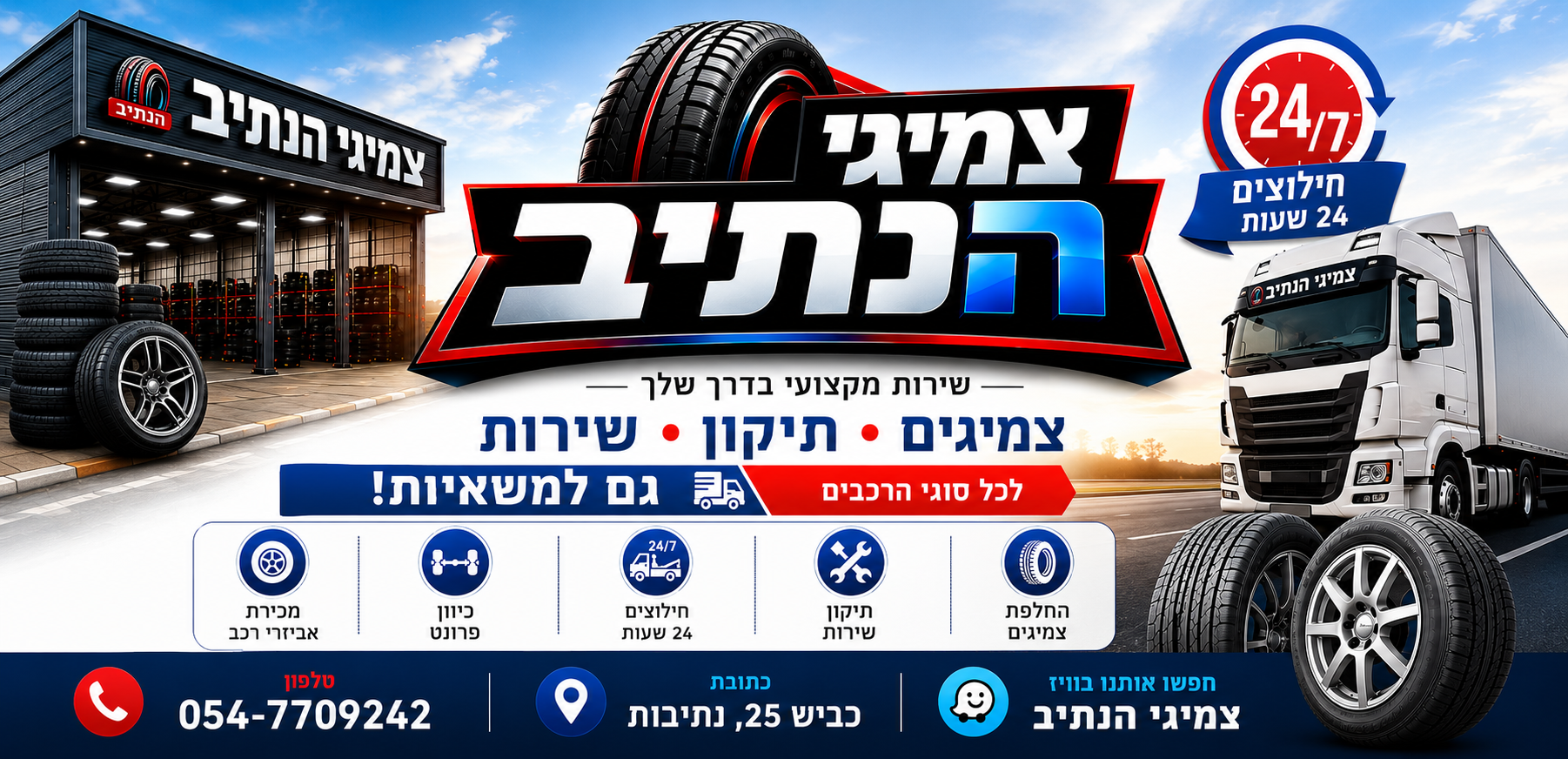צמיגי הנתיב בנתיבות: למה חשוב לא לחכות עם החלפת צמיגים?