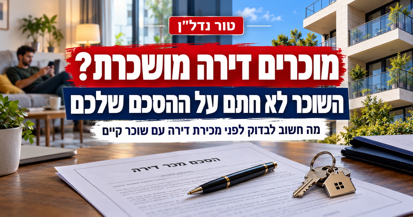 מוכרים דירה מושכרת? השוכר לא חתם על ההסכם שלכם