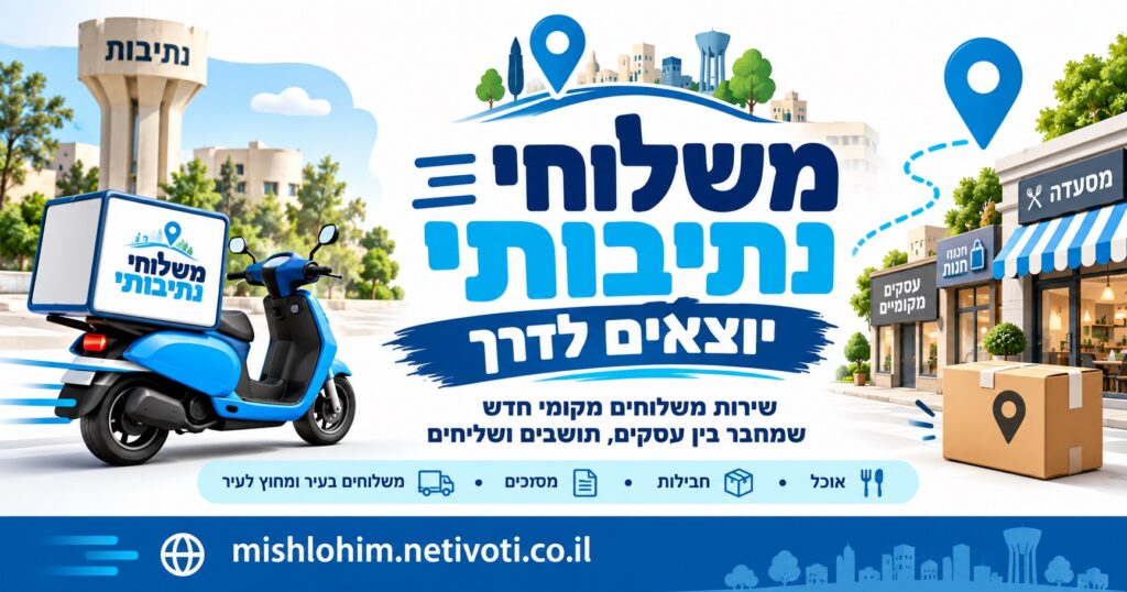 משלוחי נתיבותי יוצאים לדרך: שירות משלוחים מקומי חדש שמחבר בין עסקים, תושבים ושליחים