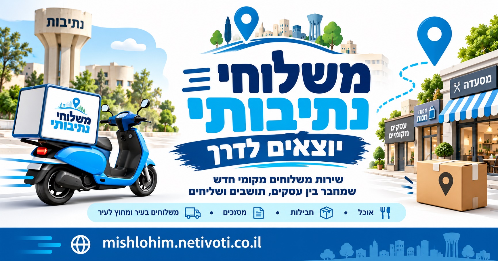משלוחי נתיבותי יוצאים לדרך: שירות משלוחים מקומי חדש שמחבר בין עסקים, תושבים ושליחים